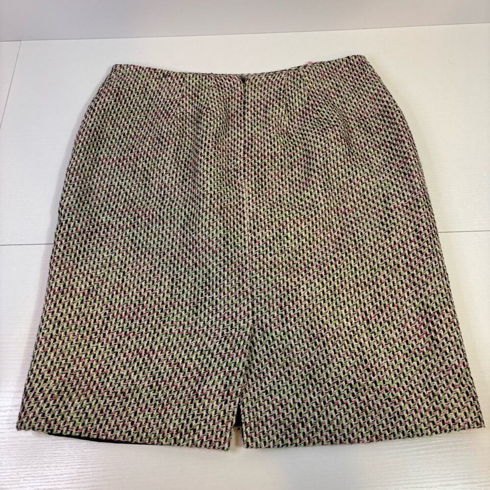 Talbots Tweed P H0160encil Skirt with Pink and Black Accents Size 14 H0160
